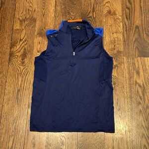 RLX Ralph Lauren Golf Tailored Sleeveless Navy Shirt
